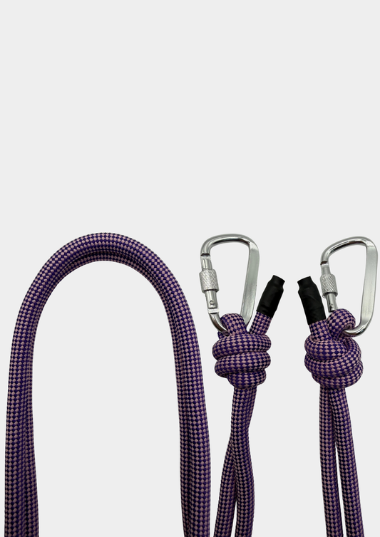 CORREA LILA MOSQUETÓN PLATEADO