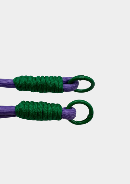 PULSERA CORDÓN LILA Y VERDE