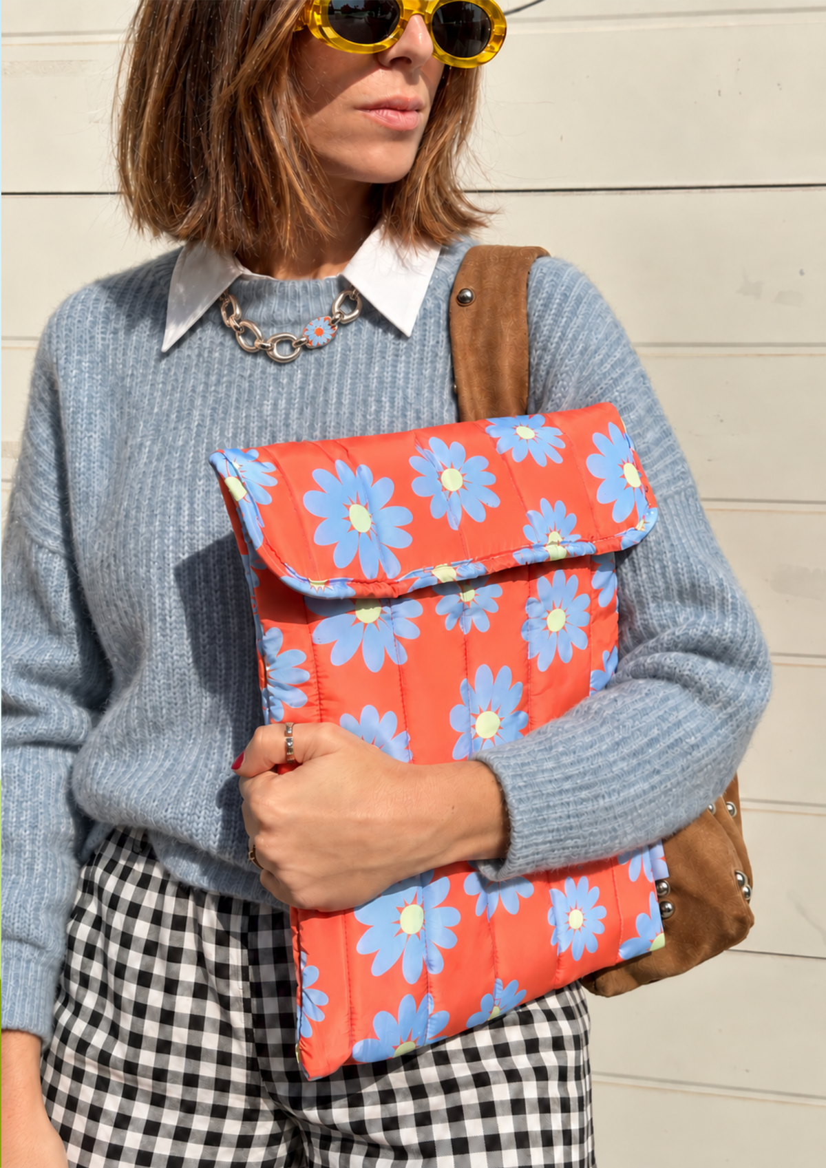 Funda de portátil acolchada de flores de VANVER