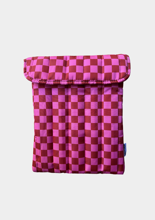 PINK GRID LAPTOP SLEEVE 