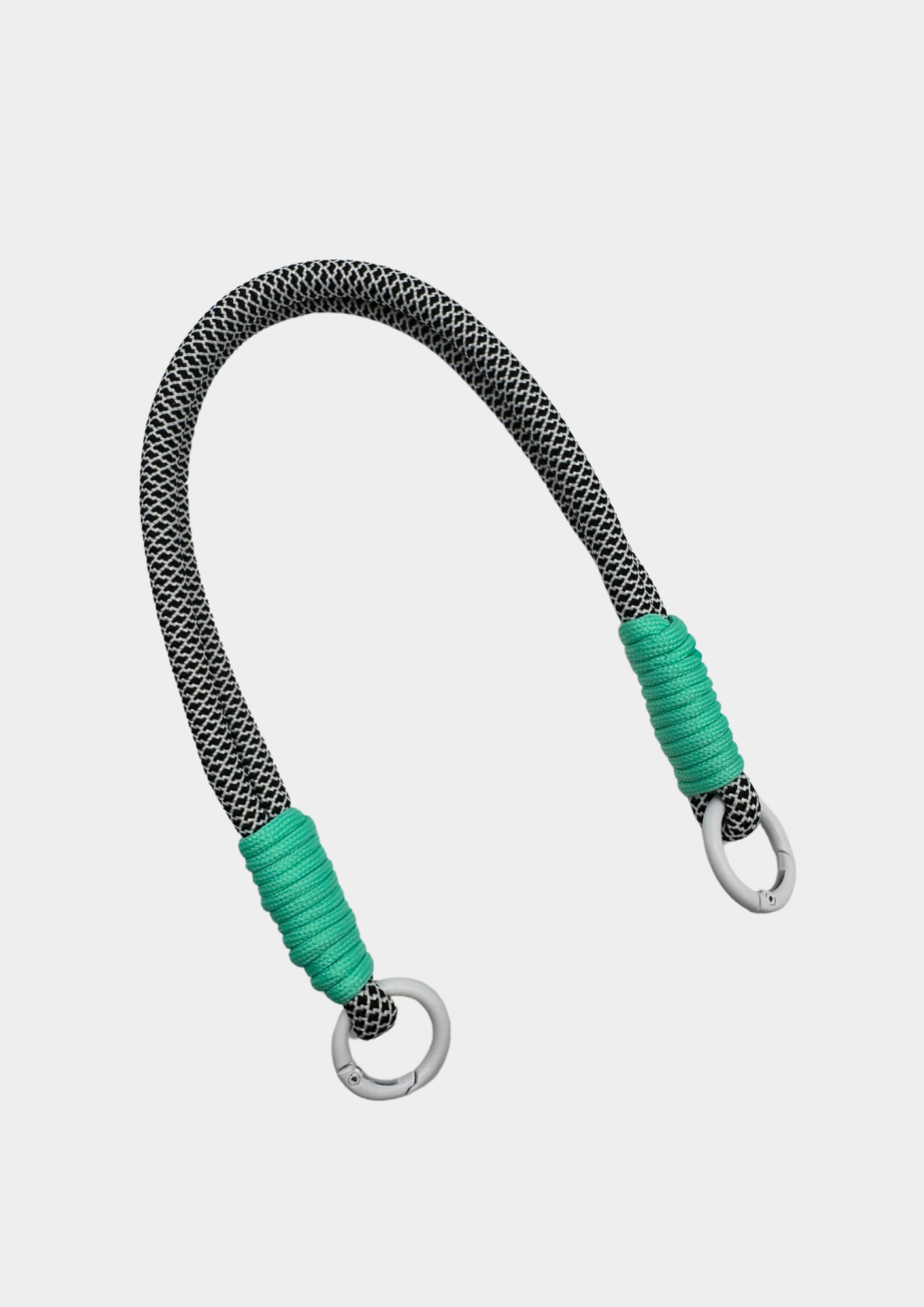 PULSERA CORDÓN NEGRO Y AQUA